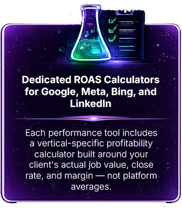 Dedicated ROAS Calculators for Google, Meta, Bing, and LinkedIn